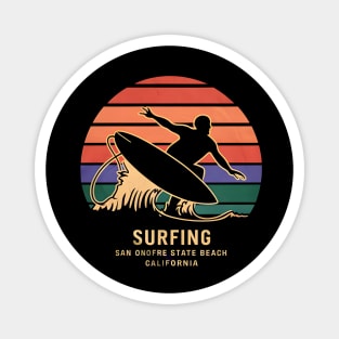 Surfing San Onofre State Breach California  | Surfing lover gifts Magnet